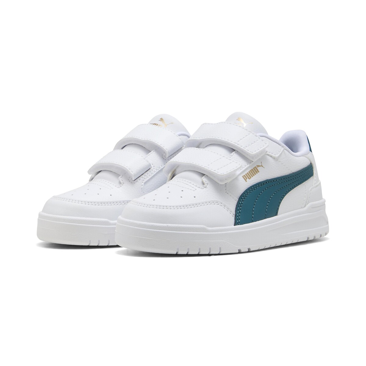 Baskets Shuffle Downtown Lo V blanc/vert, PUMA