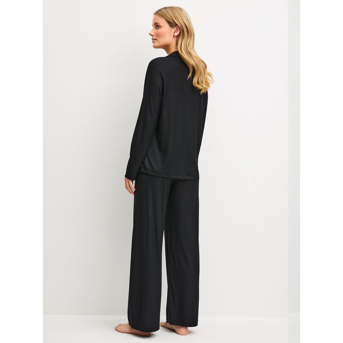 Pyjama à boutons manches longues Modal STRIPED DREAMS noir, CALIDA