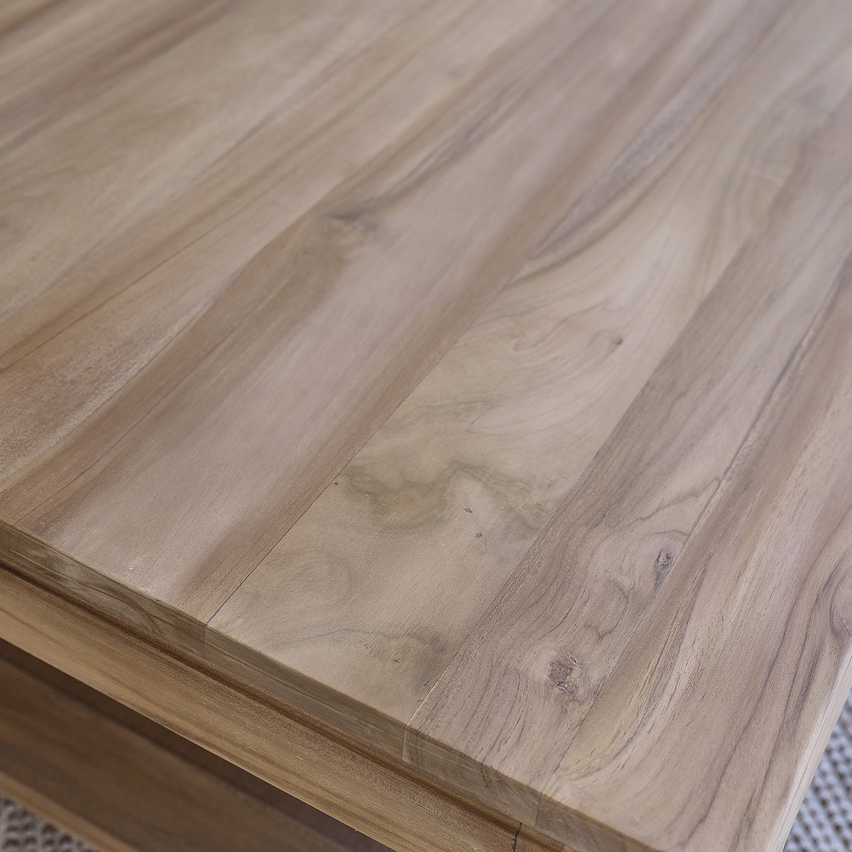 Table basse en bois de teck 120 cm BOSTON naturel, BERAH GETAH