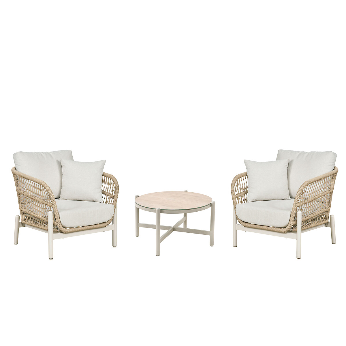 Bellagio Garden 2 Seater Bistro Set stone beige, SO'HOME