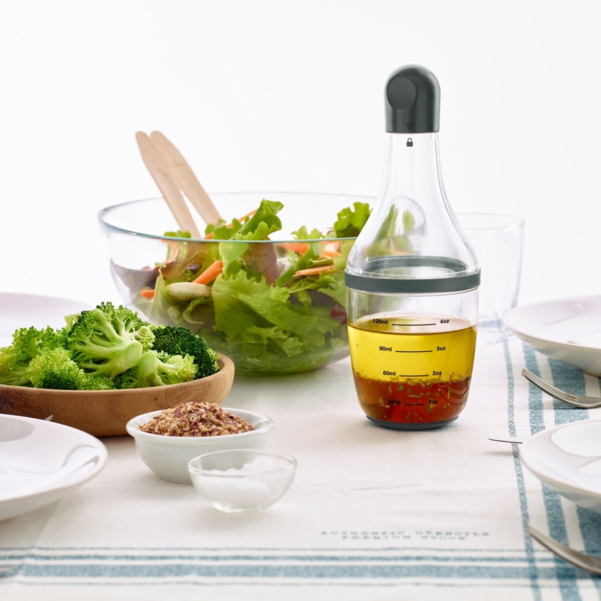 Shaker à vinaigrette 180 ml gris, LEKUE
