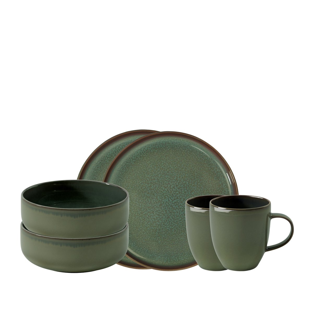 Set Petit-Dejeuner 6Pcs CRAFTED vert, LIKE. BY VILLEROY & BOCH