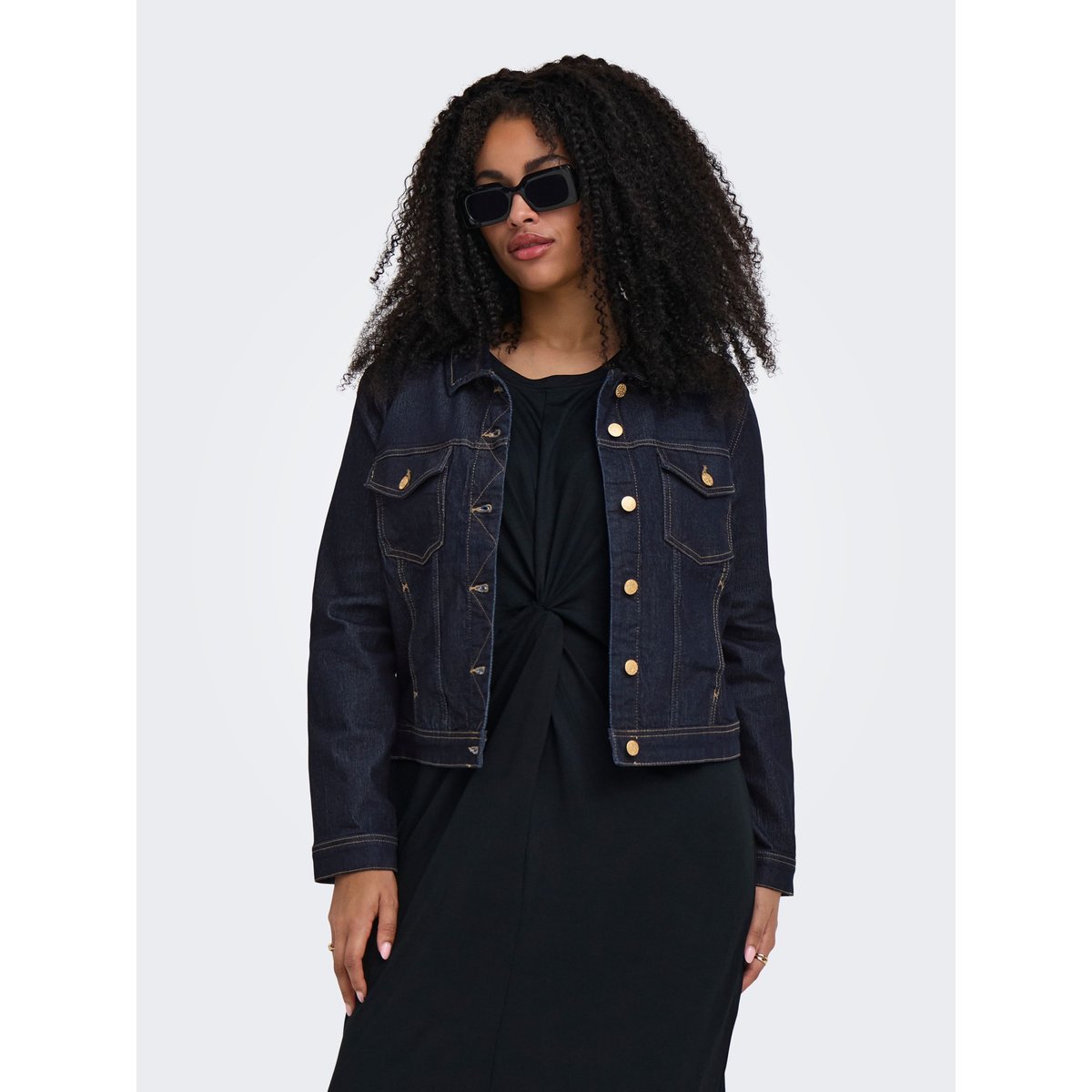 Veste En Jean dark blue denim, ONLY CARMAKOMA