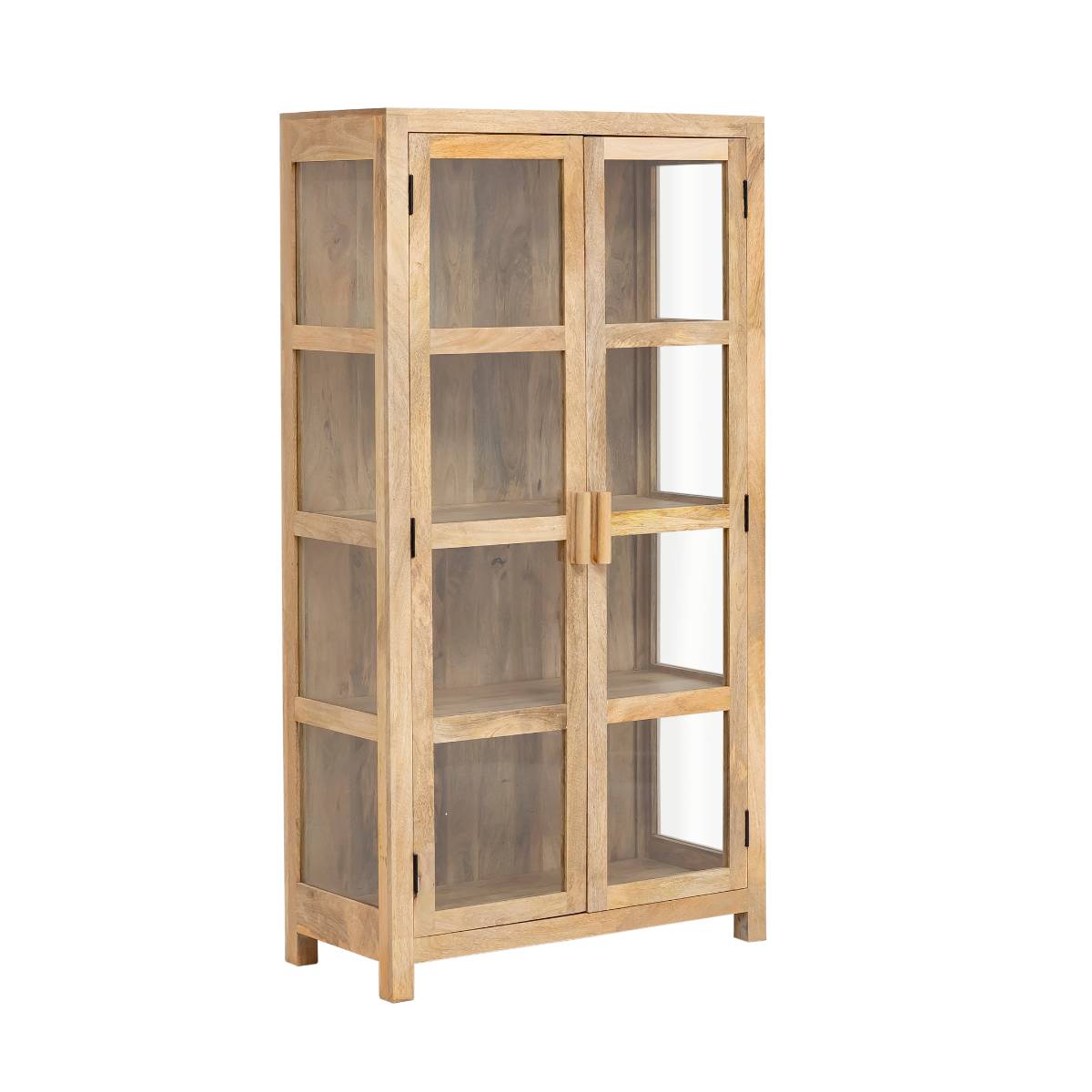 Vitrine en bois de manguier  AMARIS bois clair, MADE IN MEUBLES 