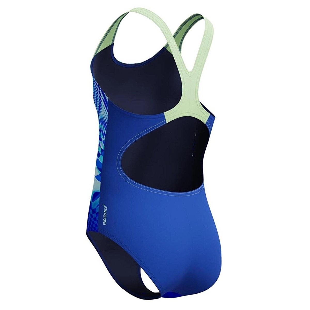 Maillot de bain 1 pièce motif/style mosaïque bleu / bleu foncé mosaïque, SPEEDO