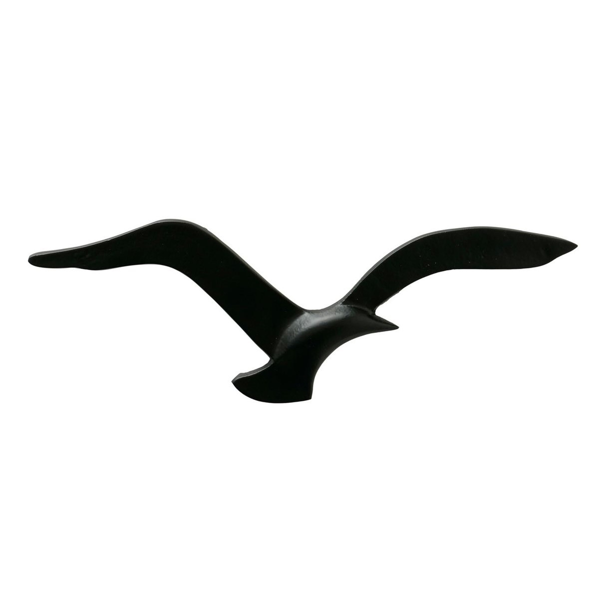 Décoration murale 3 mouettes en aluminium noir 36x14x2cm noir, WADIGA