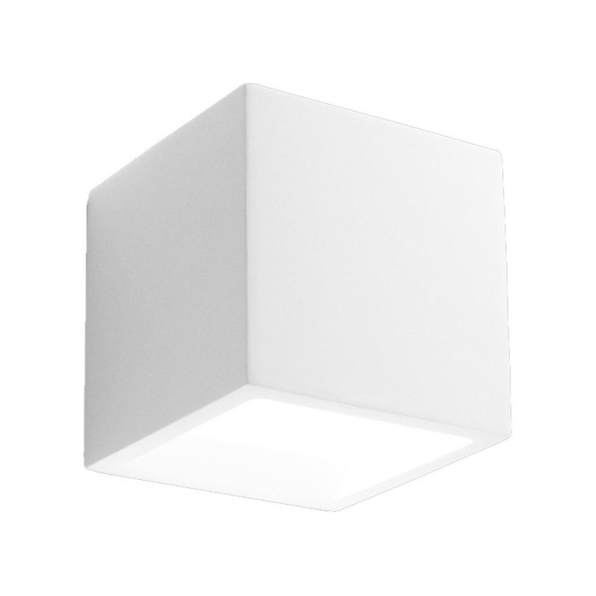 Applique Cube En Plâtre Blanc Jess blanc, MILLUMINE