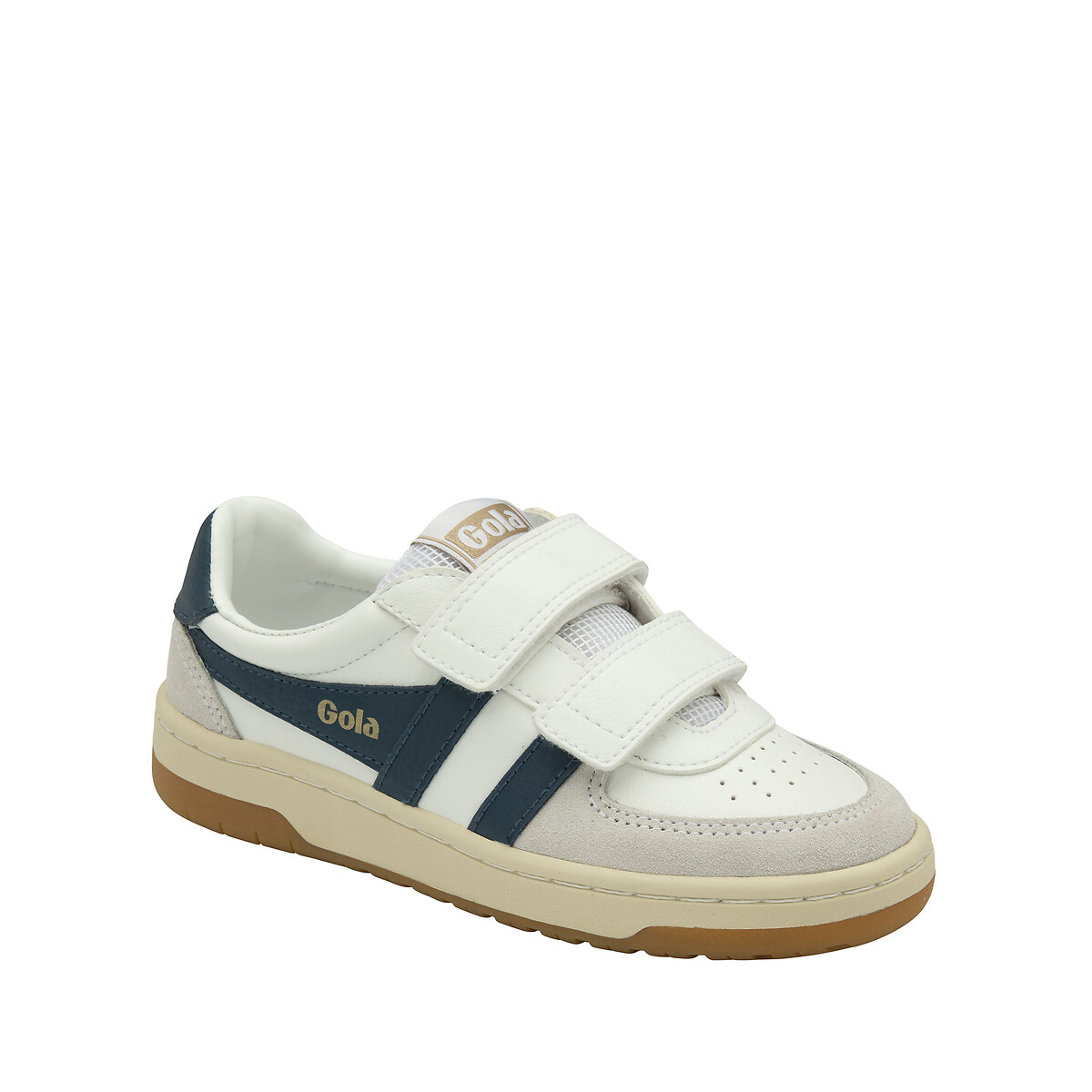 Baskets Hawk Strap blanc/bleu marine, GOLA