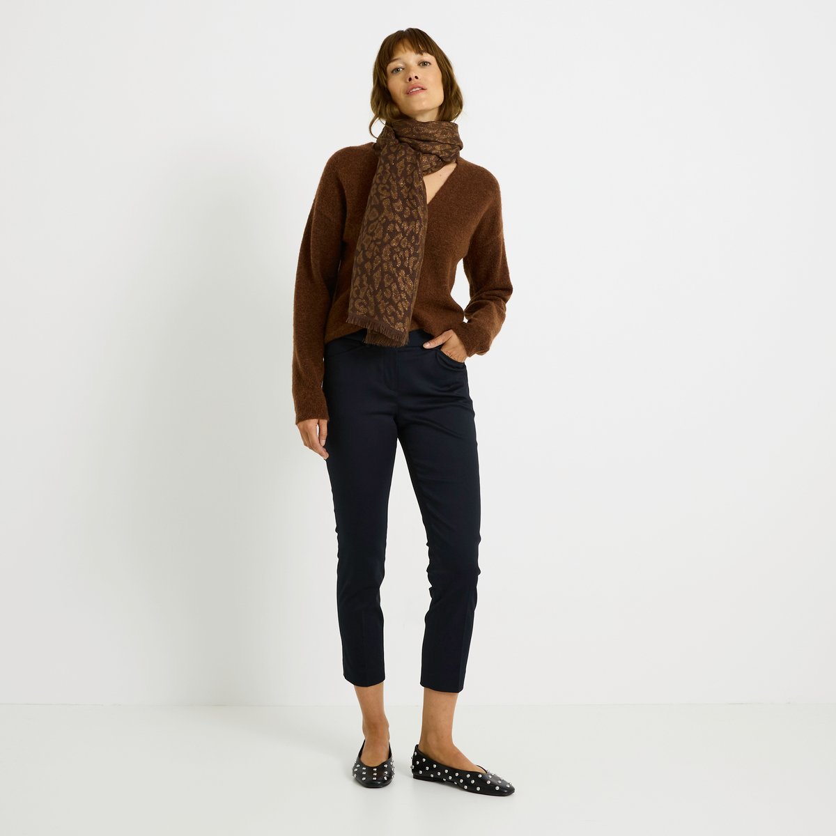 Pantalon cigarette raccourci noir, GRAIN DE MALICE