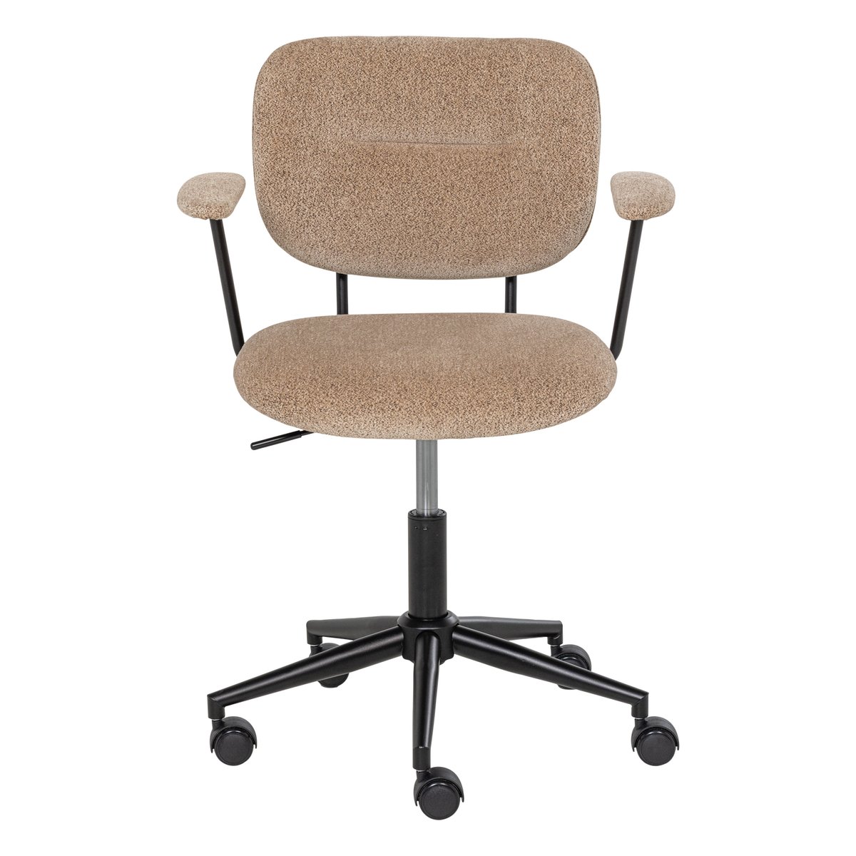 Chaise de bureau en chenille tissée BRINT sable, WOOOD