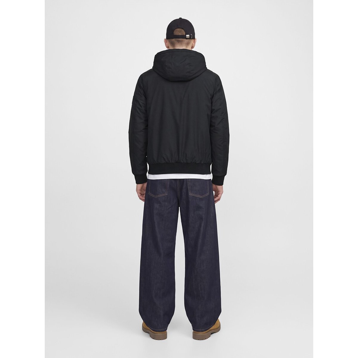 Chaqueta bomber con capucha negro, JACK & JONES