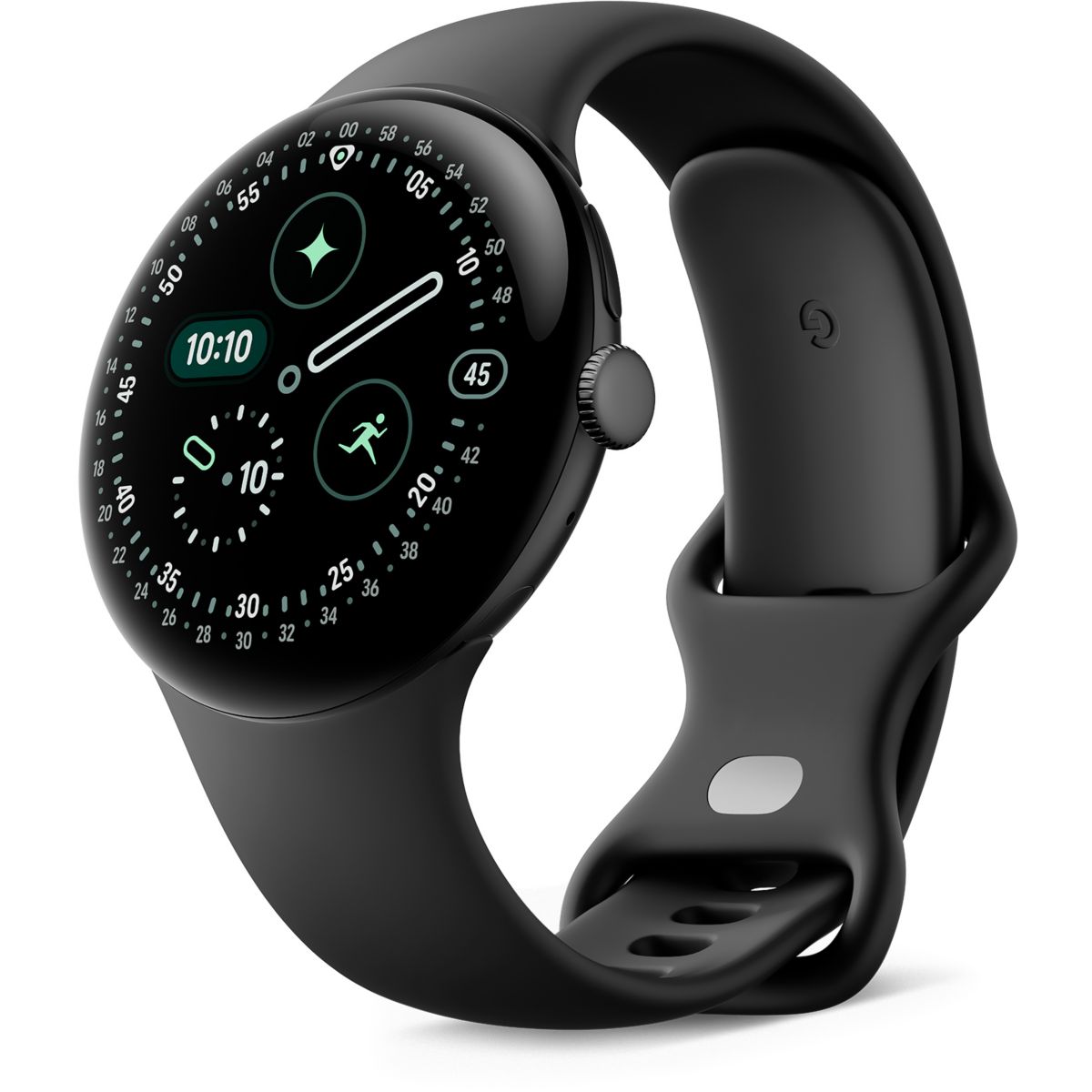 Montre connectée Pixel Watch 4 45mm Noir Mat/Noir 4G noir, GOOGLE
