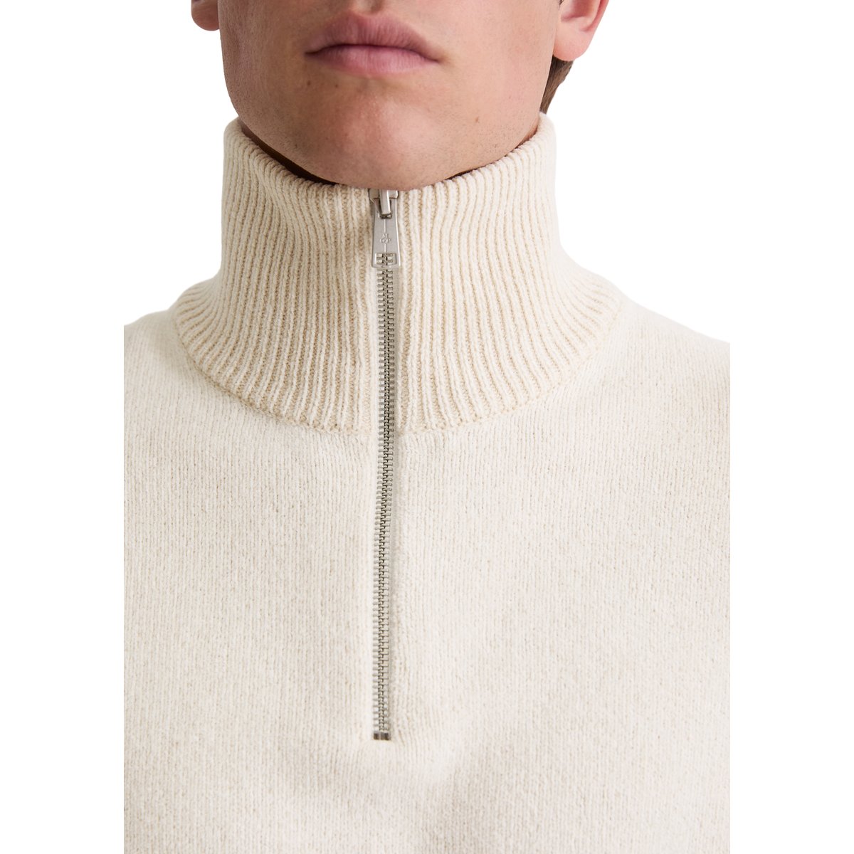 Troyer régulier en chenille fine blanc, MARC O'POLO