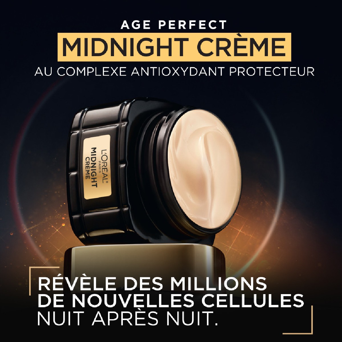 Crème Visage Anti-Âge Midnight couleur unique, L'OREAL PARIS