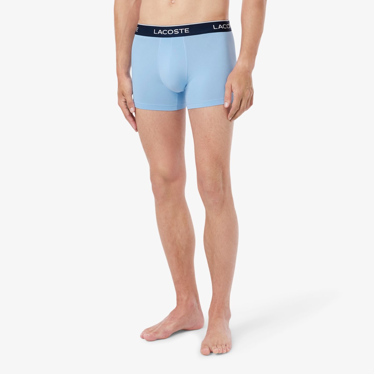 Lot de 3 boxers courts microfibre bleu-2wk, LACOSTE