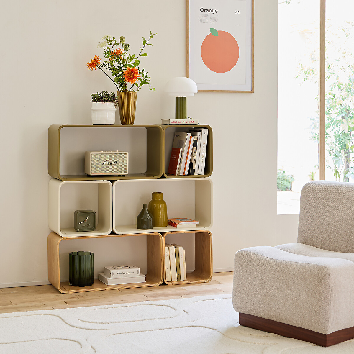 Estantería rectangular REDAG color roble, LA REDOUTE INTERIEURS