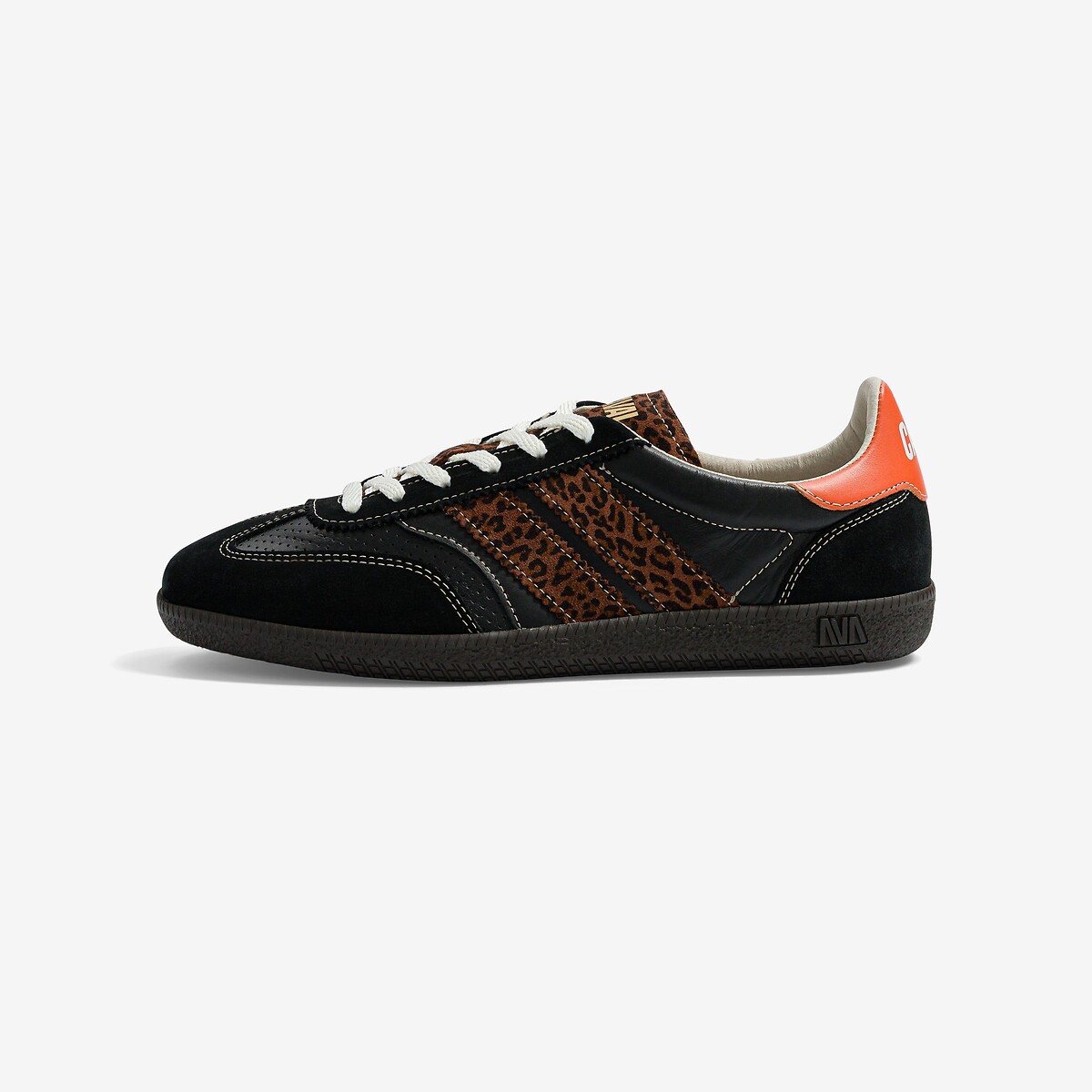 Baskets en cuir noir, CAVAL