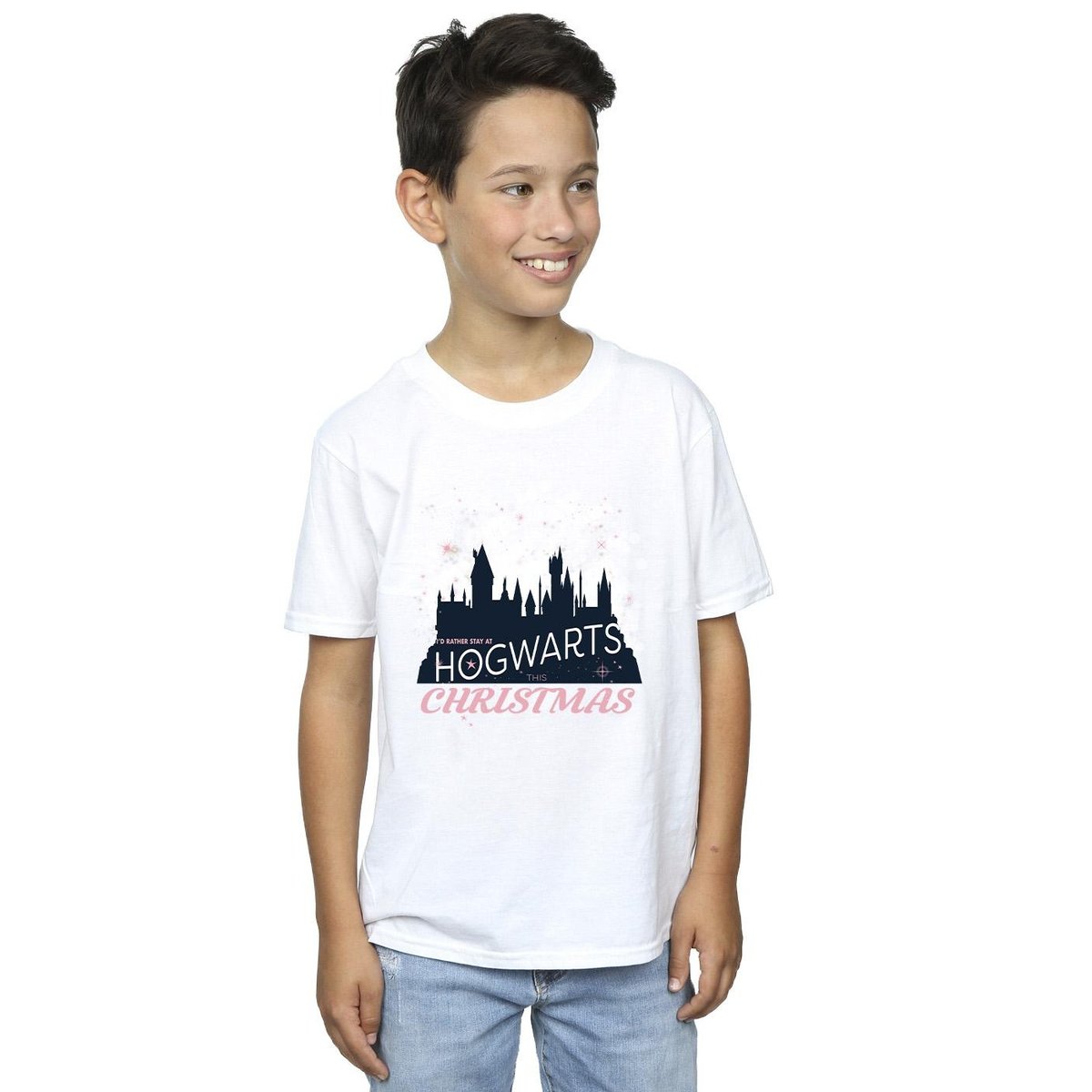 T-shirt HOGWARTS blanc, HARRY POTTER