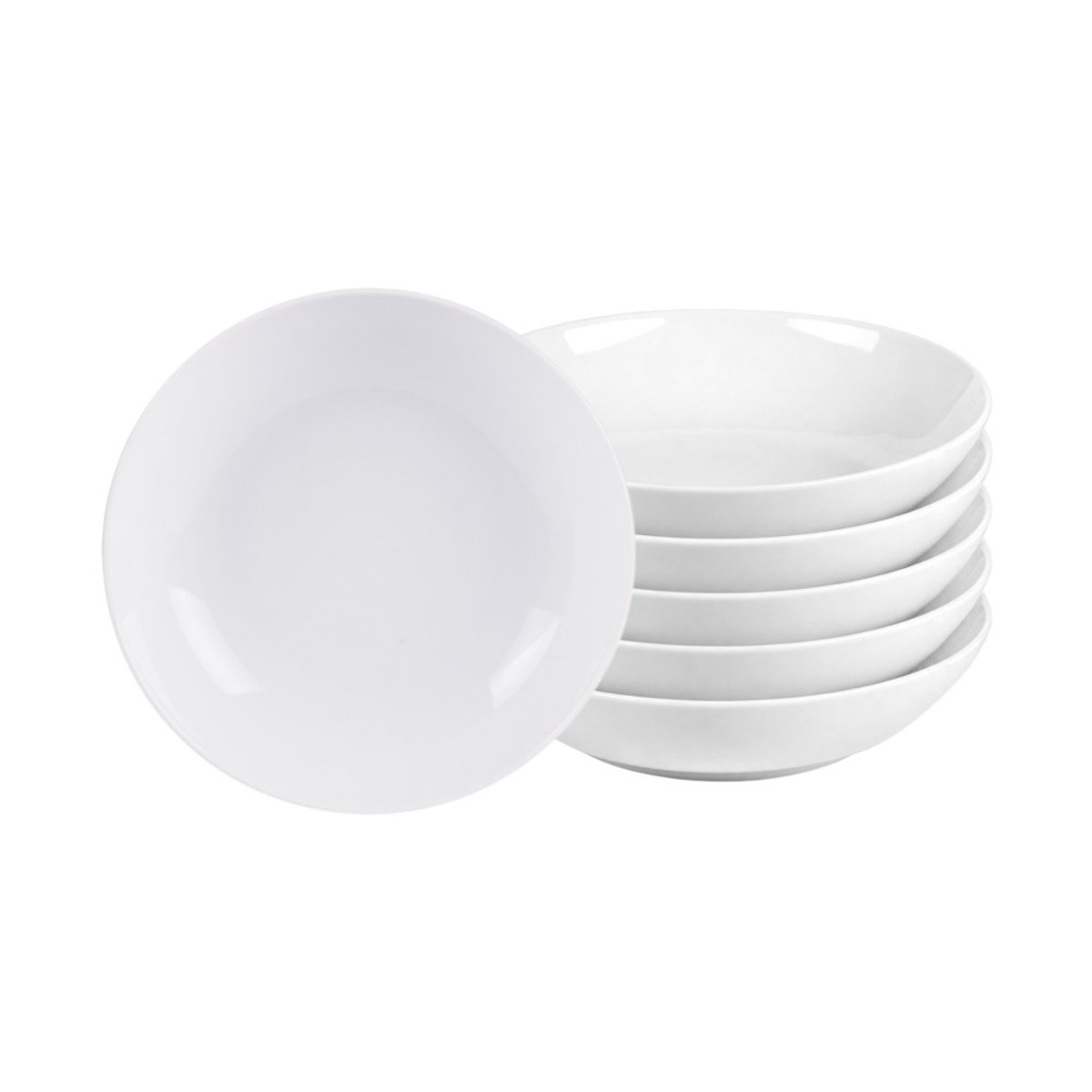 Assiette creuse Zen 20 cm (lot de 6) blanc, TREND'UP
