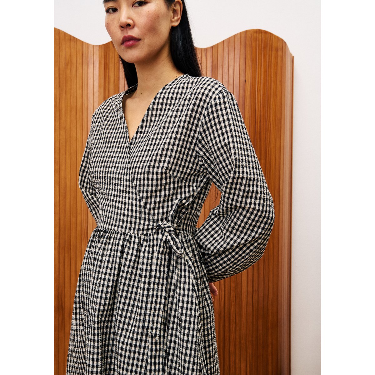 Robe  longue ANEMONE noir, FRNCH
