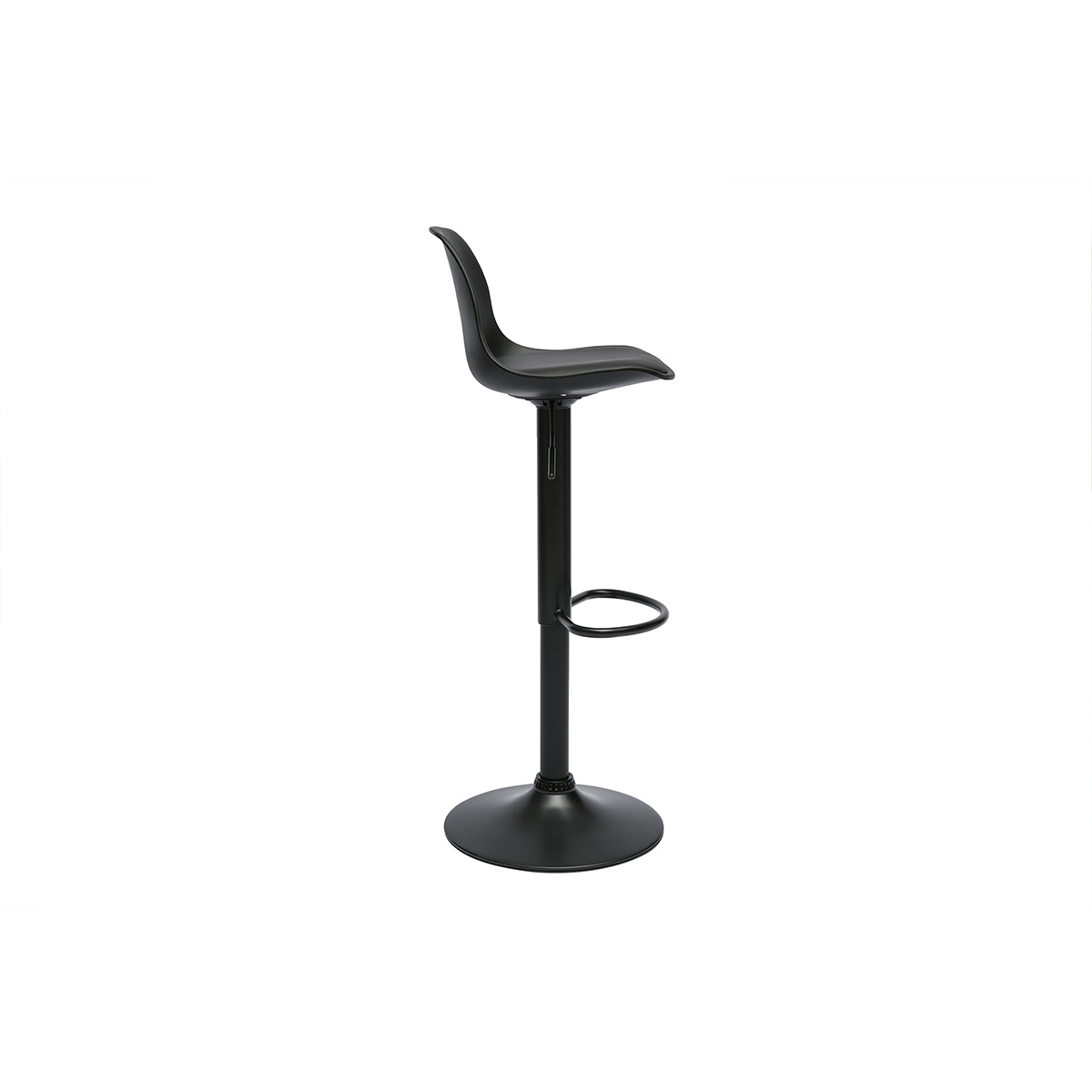 Tabourets de bar design noirs (lot de 2) STEEVY noir, MILIBOO