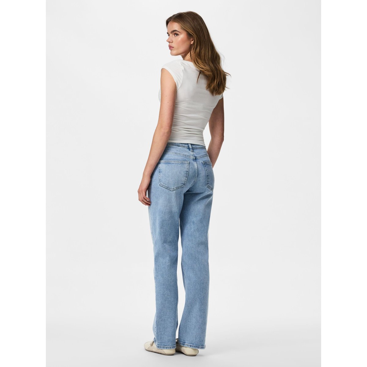 Jean Droit light blue denim, PIECES