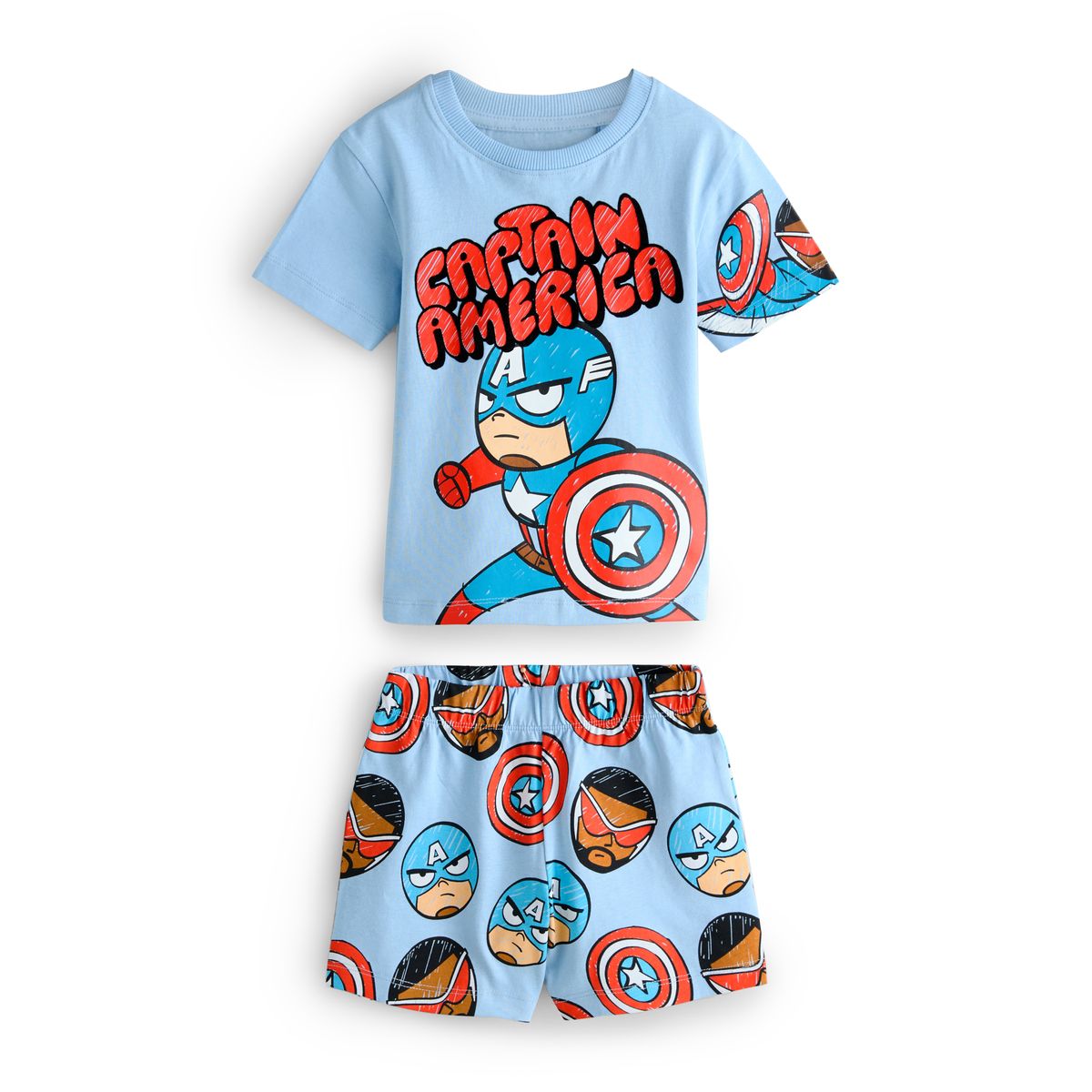 Pyjamas shorts marvel, lot de 3 rouge/bleu/vert, NEXT