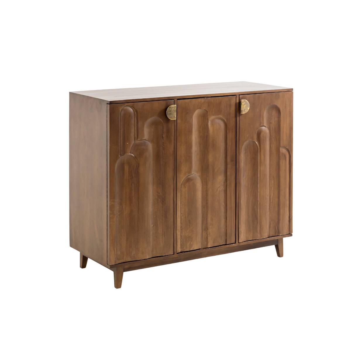 Meuble bar en bois de manguier ELIO bois foncé, MADE IN MEUBLES