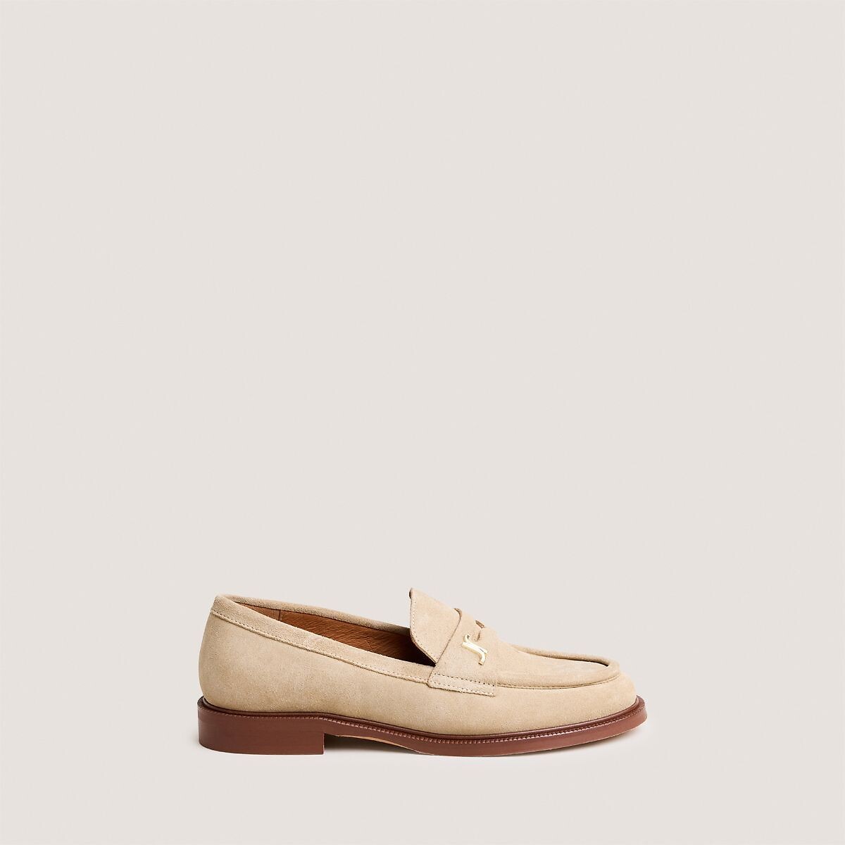 Mocassins em couro croute, DUEDI areia, JONAK