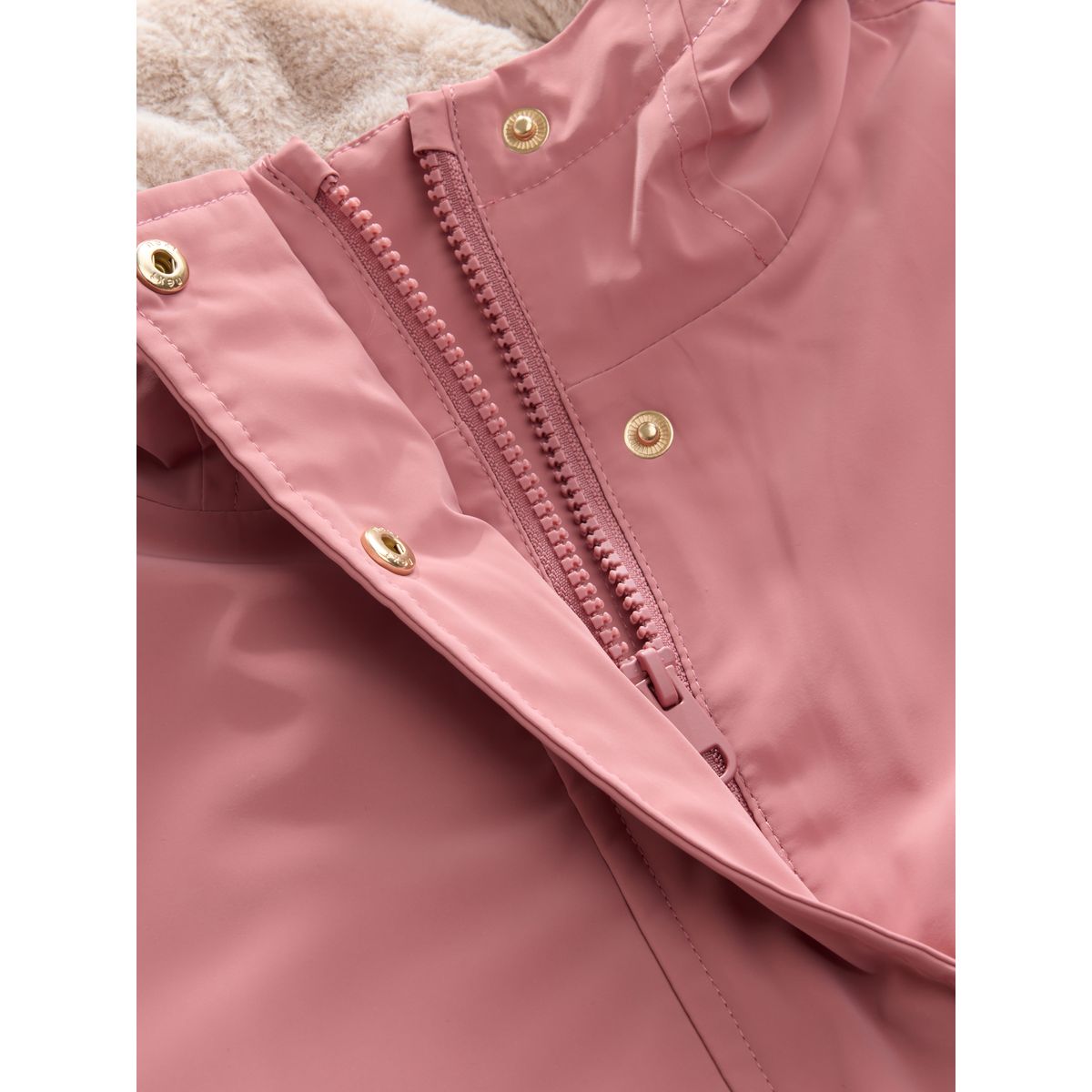 Veste déperlante doublée de imitation fourrure rose, NEXT
