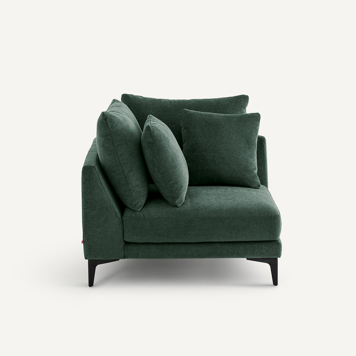 Ecksofa aus Polyester-Mischgewebe, MODERNISTE, Design Emmanuel Gallina blaugrün, AM.PM X EMMANUEL GALLINA