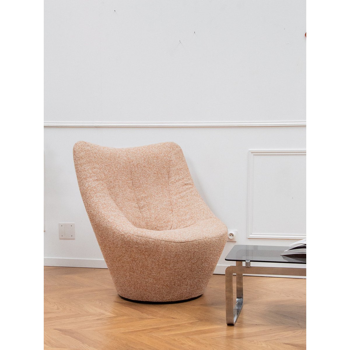 Fauteuil Anda Pierre Paulin Jakob N°470 - Bon état orange clair, DEBONGOUT