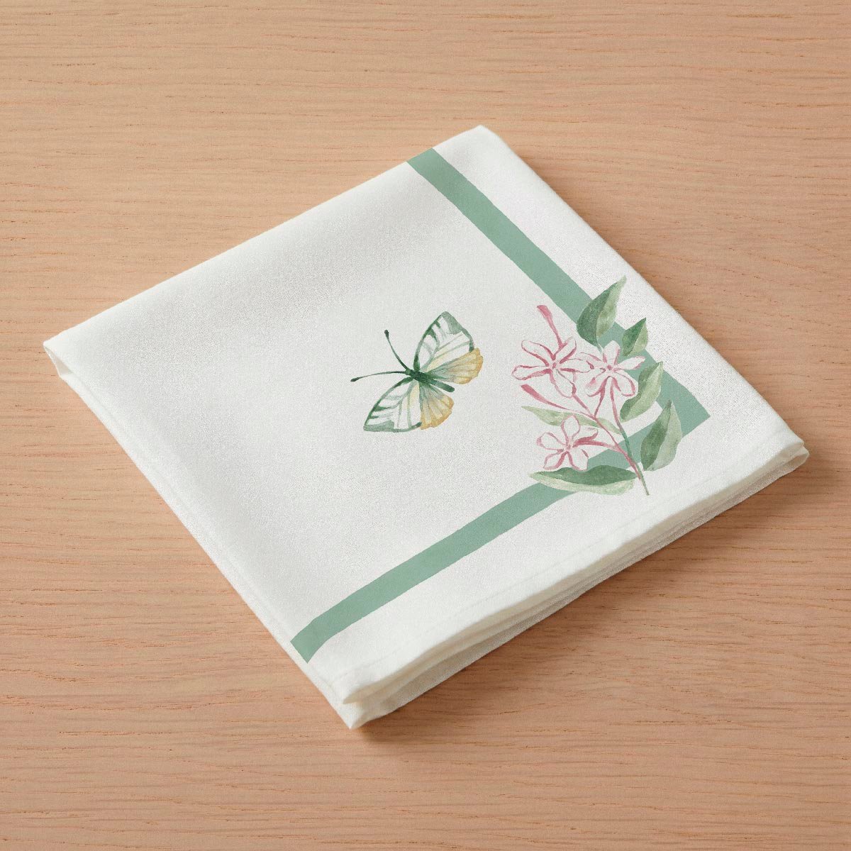 Lot de 4 serviettes en coton 100% Jazmines multicolore, NAF NAF HOME