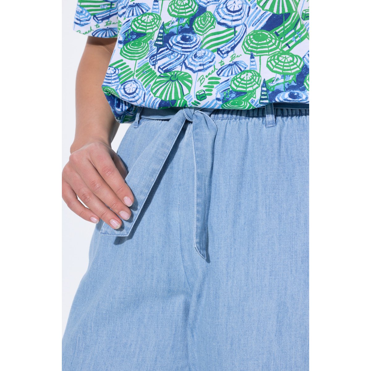 Jupe-culotte Rose, en Lyocell mélangé bleu clair, ULLA POPKEN