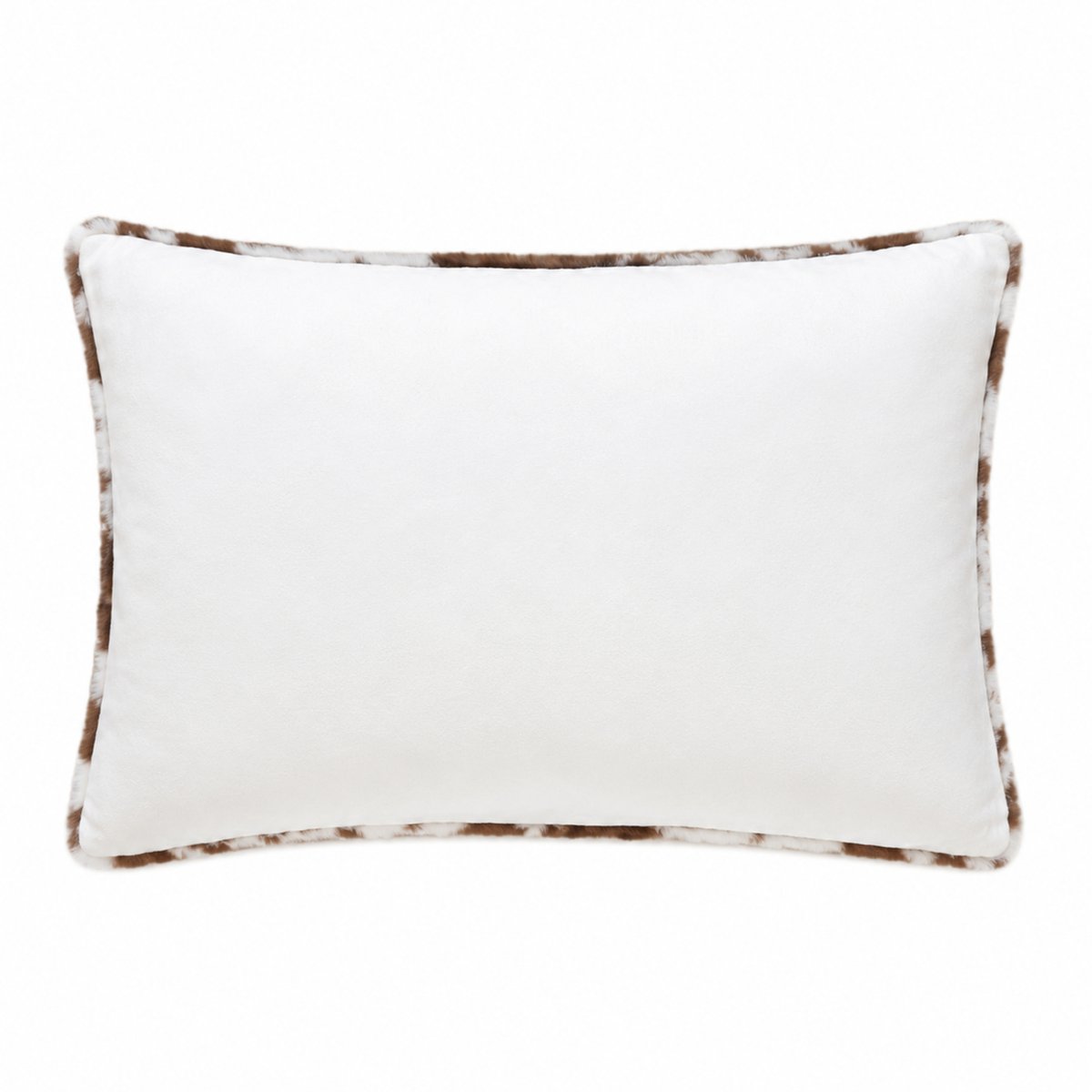 Coussin garni à motif peau de vache et dos en velours - QABANE marron foncé, HOME MAISON