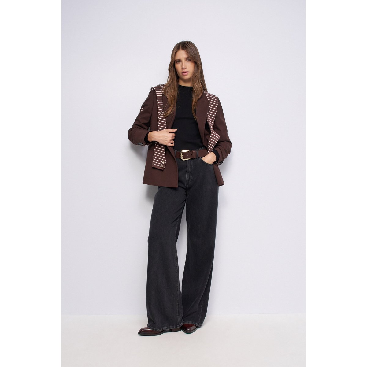 PULL EN MAILLE À COL ROULÉ noir, SALSA JEANS