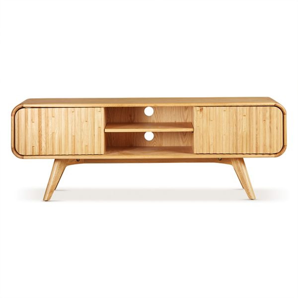 Meuble télé 165cm chêne naturel, ZAGO