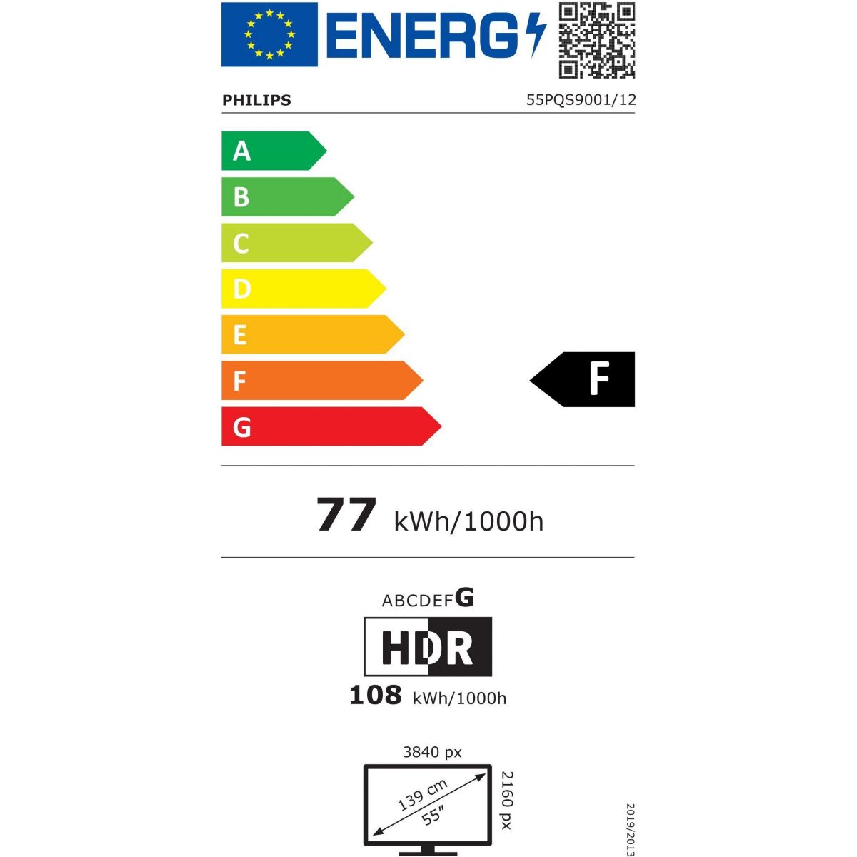 TV QLED 55PQS9001 (2026) 55" (139 cm) 4K Ultra HD - 144Hz, Ambilight, Smart TV couleur unique, PHILIPS