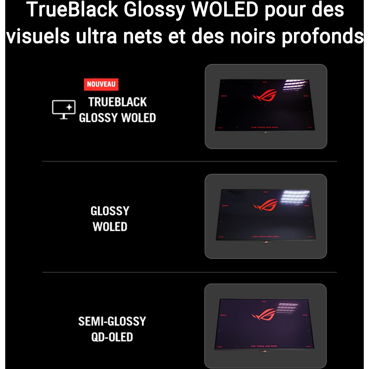 Ecran PC Gamer PG27AQWP 27" QHD 540Hz OLED HDR True Black 500 HDMI 2.1 G-Sync couleur unique, ASUS