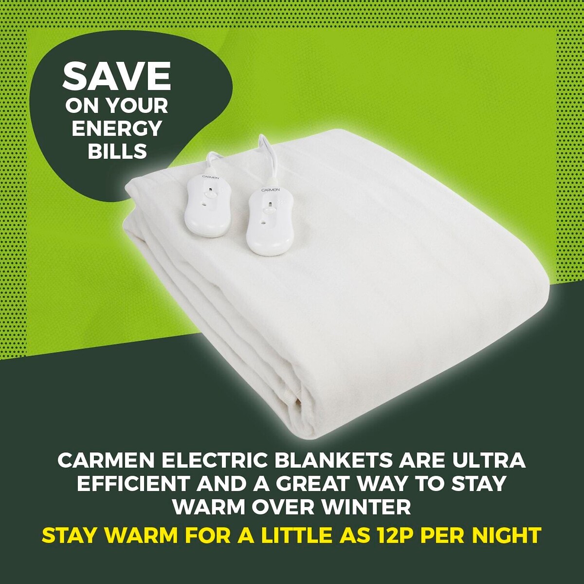 Super Kingsize Electric Under Blanket white, CARMEN