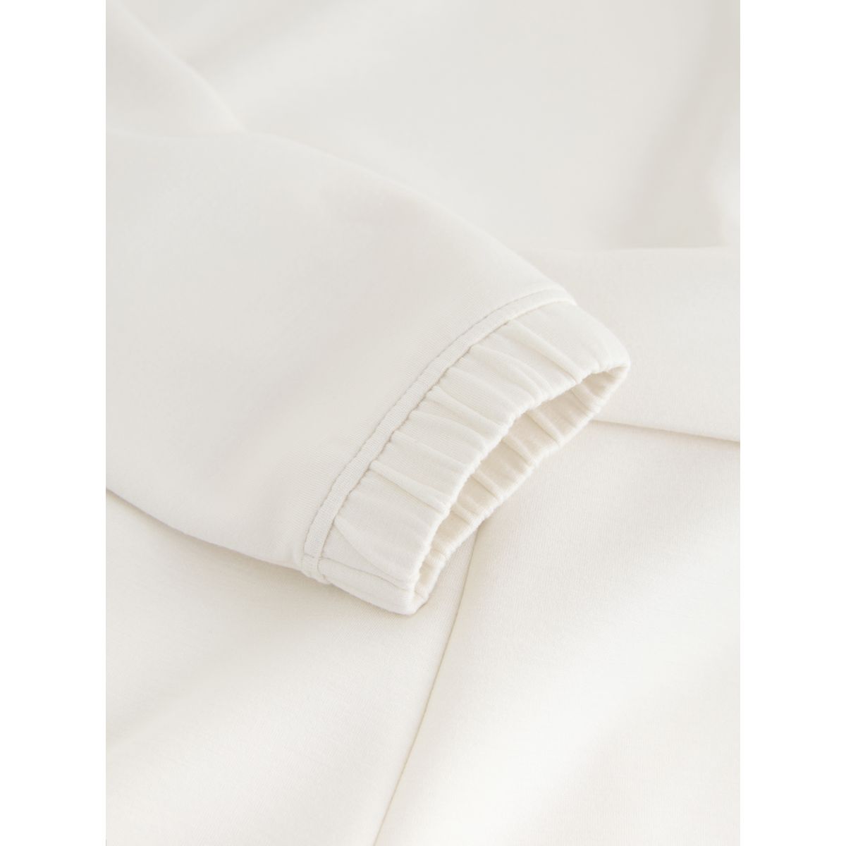 Ensemble haut à col zippé et pantalon évasé crème/naturel, NEXT