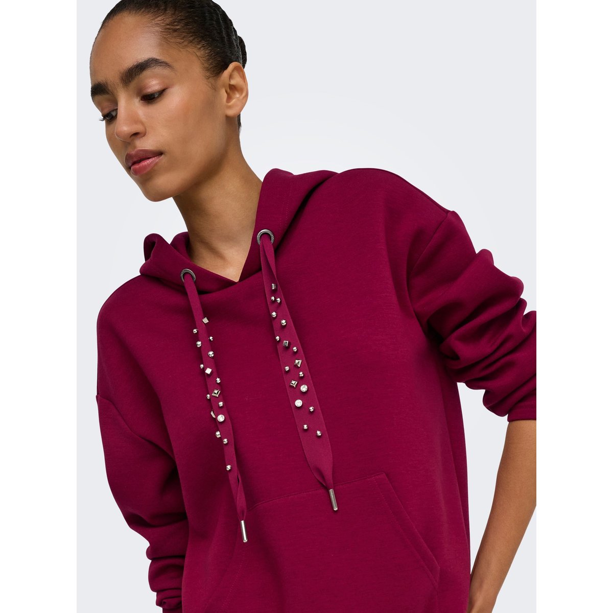 Sweat À Capuche rumba red, ONLY