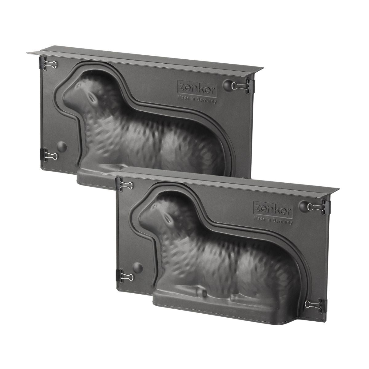 Lot de 2 moules à gâteaux 3D en forme d'agneau pascal noir, ZENKER