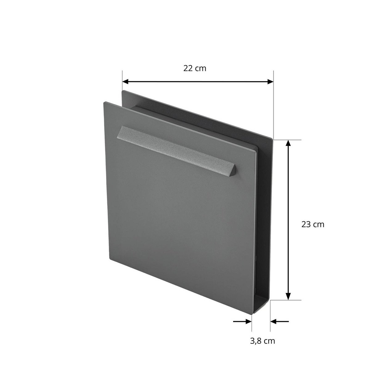 Luminaire extérieur en aluminium moderneLED anthracite, LUCANDE