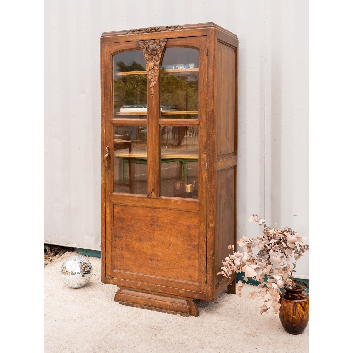 Armoire art déco en bois Blandine N°478 - Bon état bois foncé, DEBONGOUT