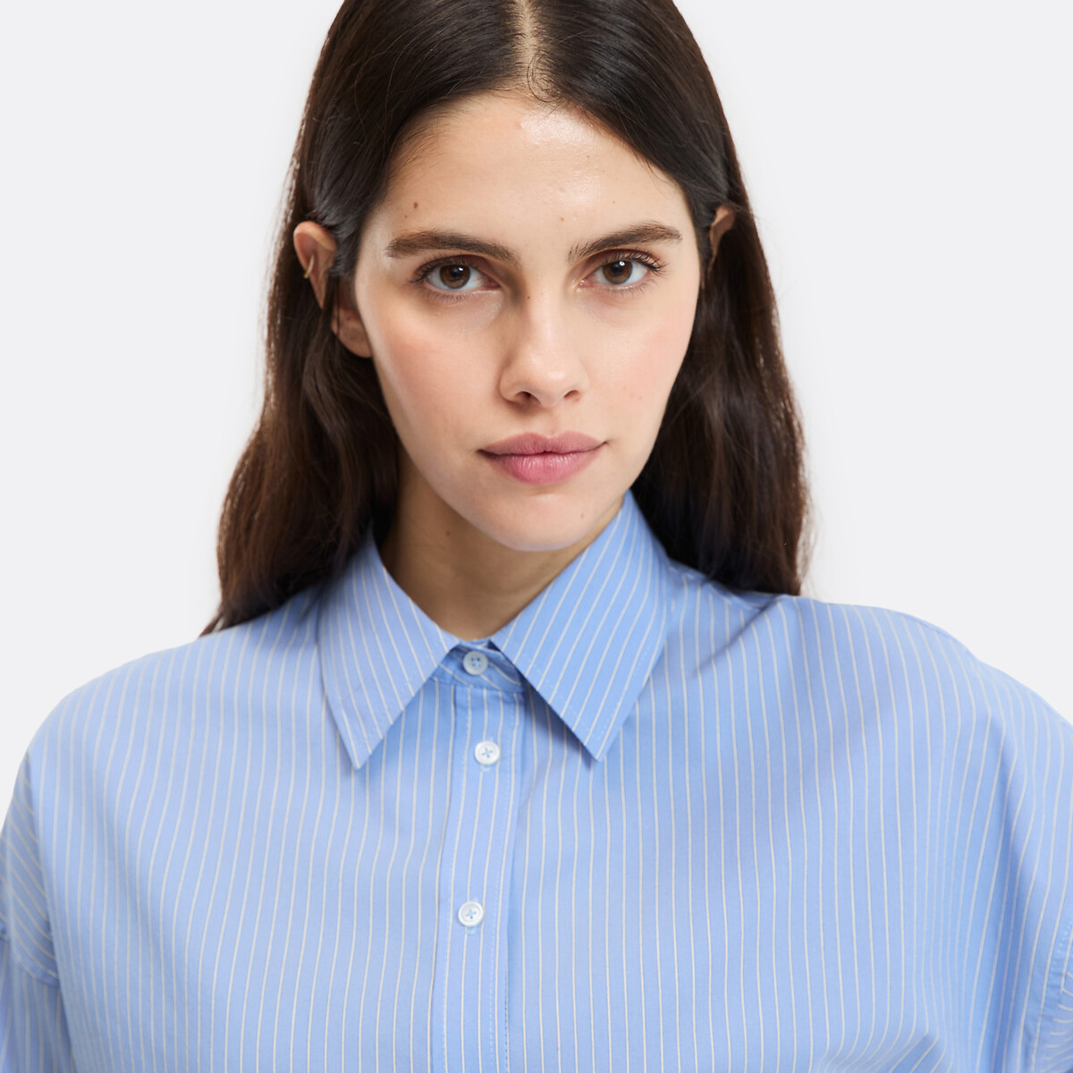 Chemise rayée ample, Signature APOLLINE rayé bleu, LA REDOUTE COLLECTIONS
