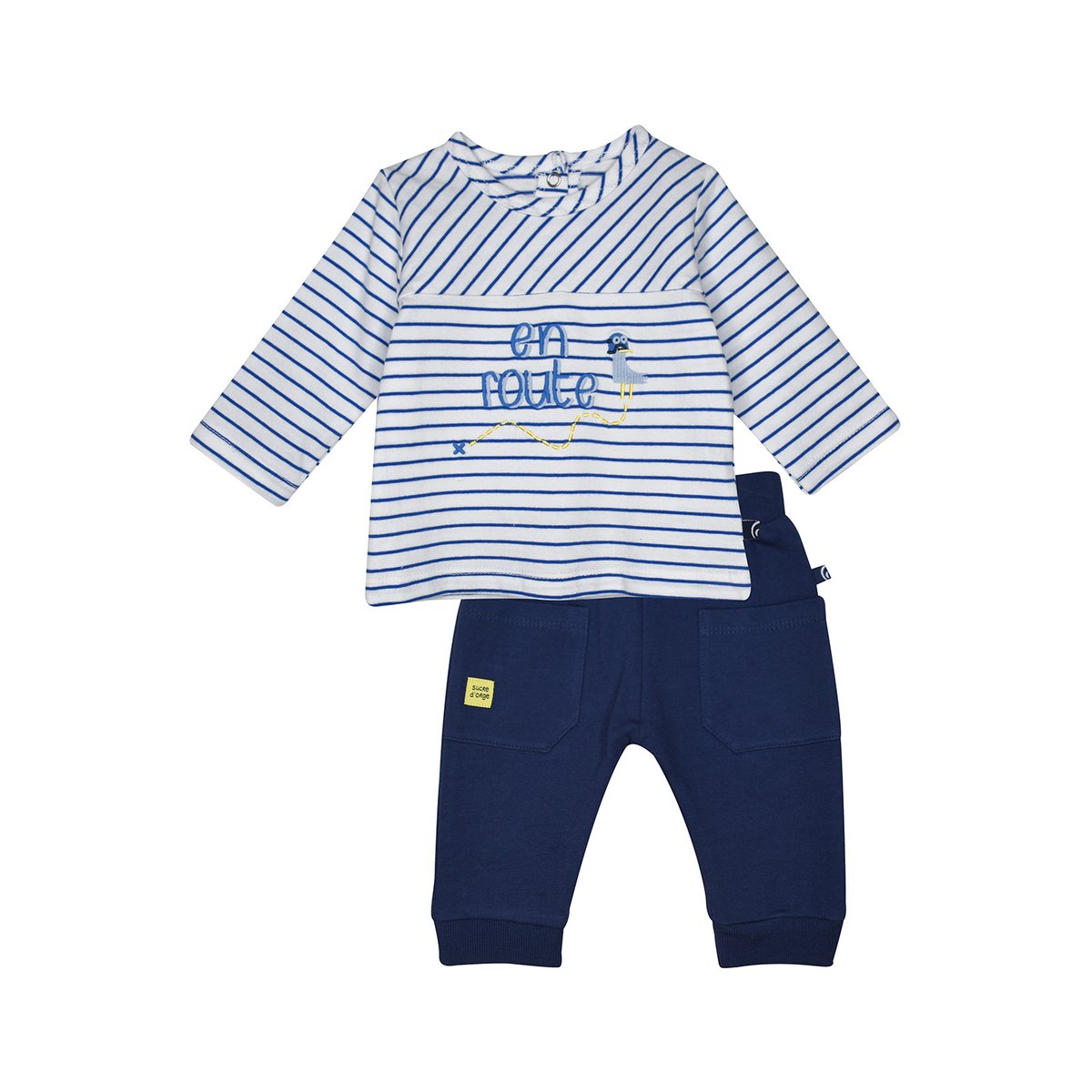 Tshirt pantalon nilsen maille bebe blanc, SUCRE D'ORGE