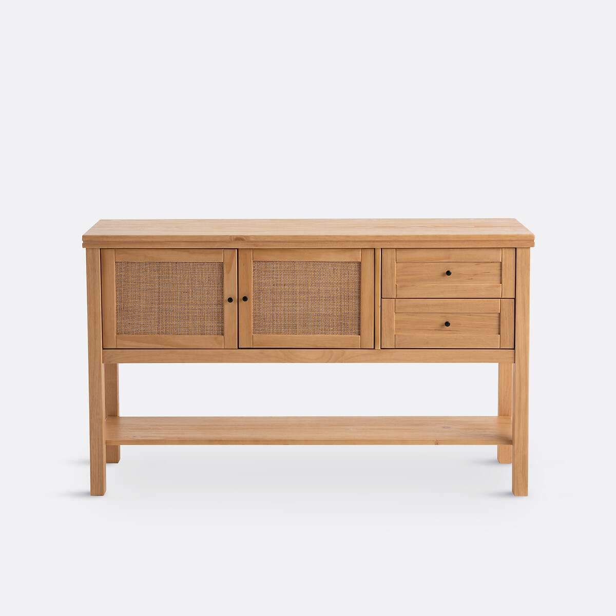 Buffet enfilade pin massif et cannage Gabin naturel, LA REDOUTE INTERIEURS