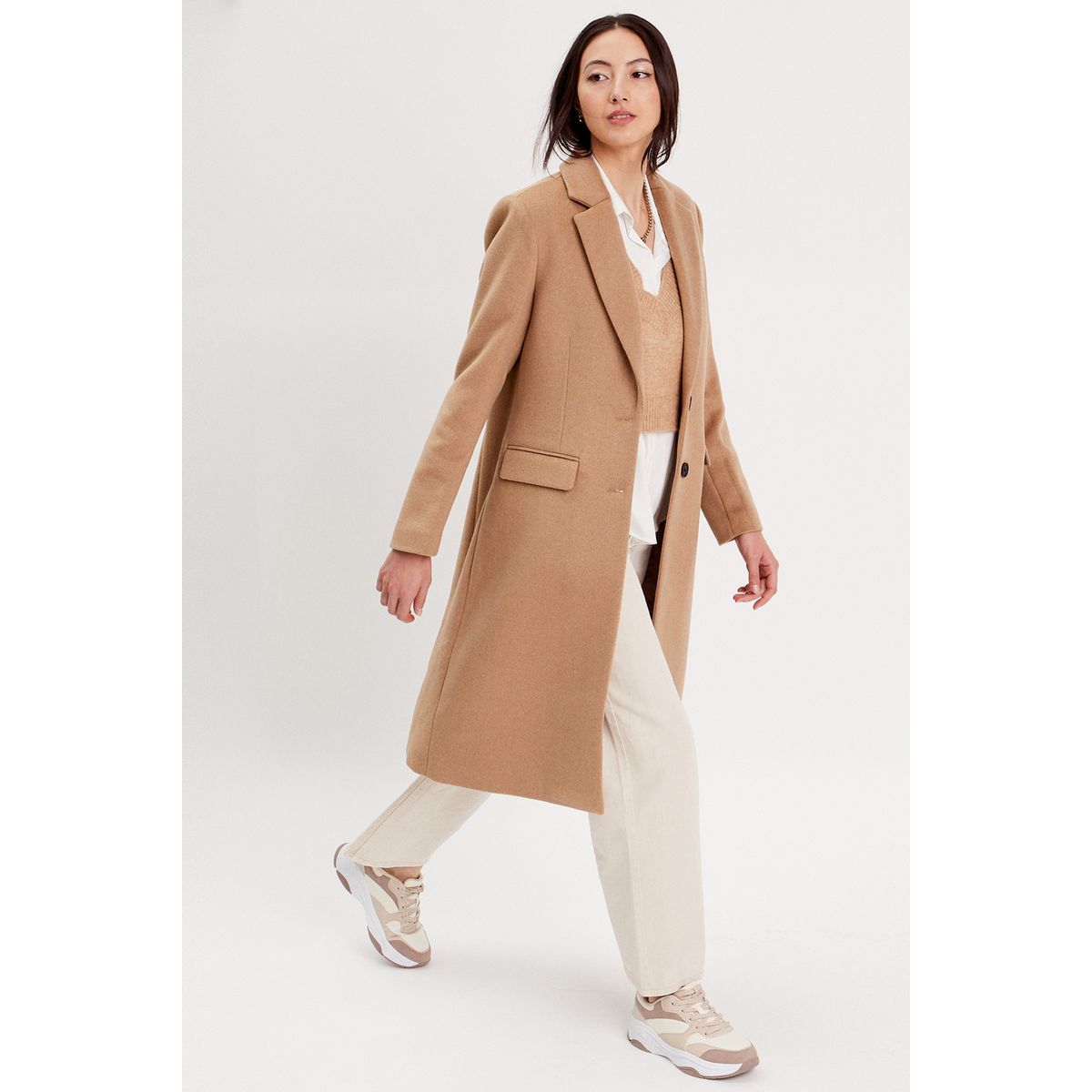 Manteau droit femme