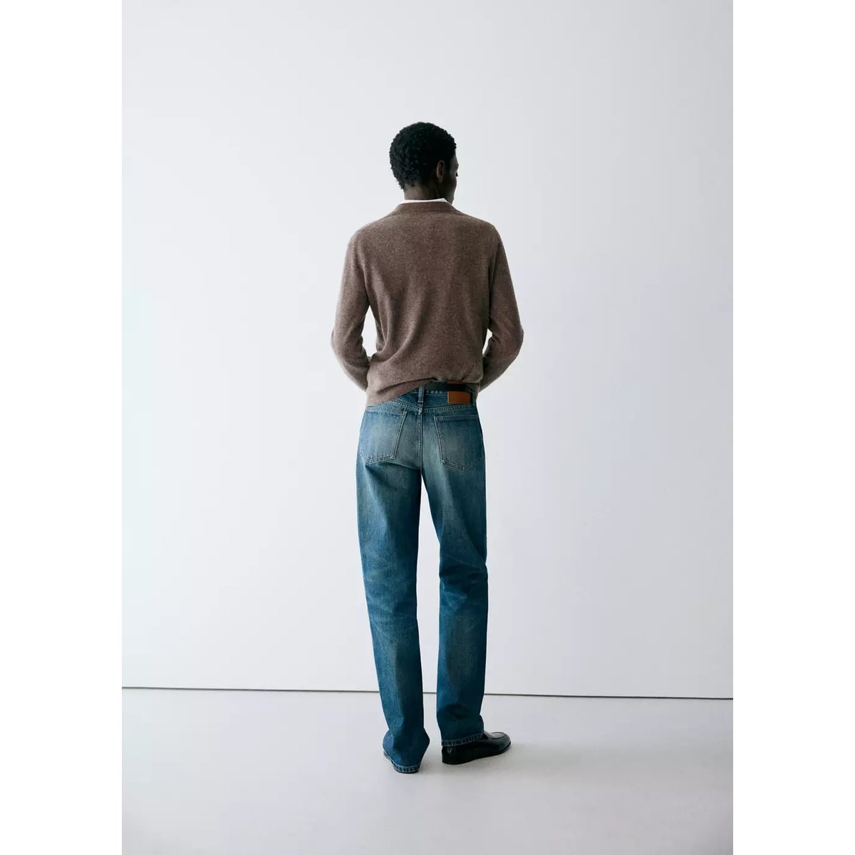 Pull-over 100 % cachemire col rond marron moyen, MANGO